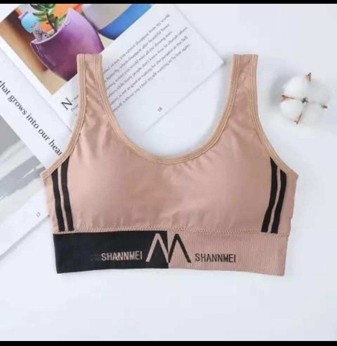 Women Seamless Sport Crop Top Underwear Front Zipper Removable Padded Bra