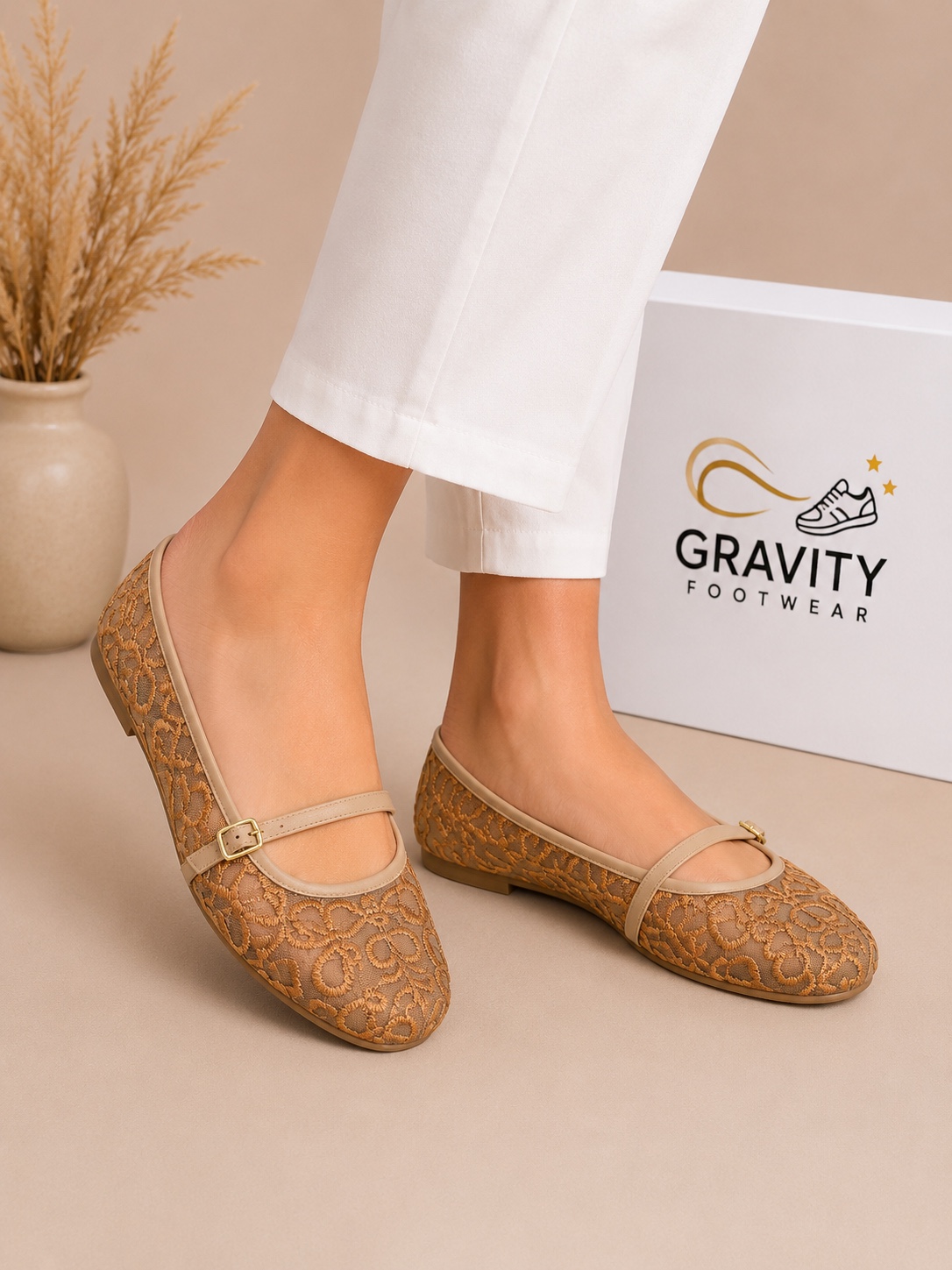 Trending High Quality Ladies & Girls Lace Net Shoes | Mary Jane Ballet Flat Shoes for Women | Soft Comfortable Casual Daily Wear Party Wear Footwear | White, Black & Beige