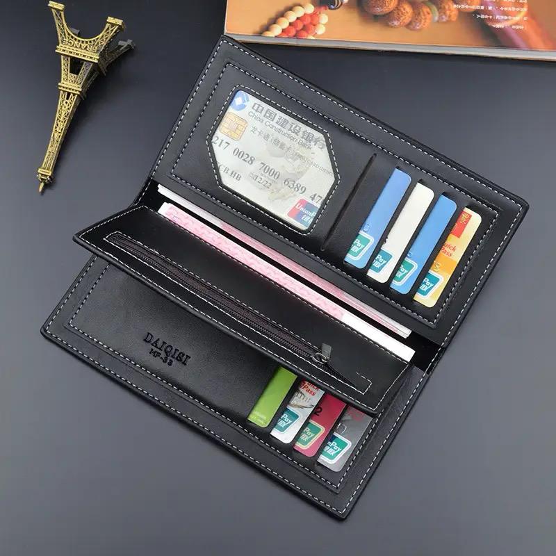 New Men's Wallet Short Multi-card Coin Purse Bifold Fashion Casual Wallet PU Leather Youth Thin Two-fold Horizontal Wallet Men 2023