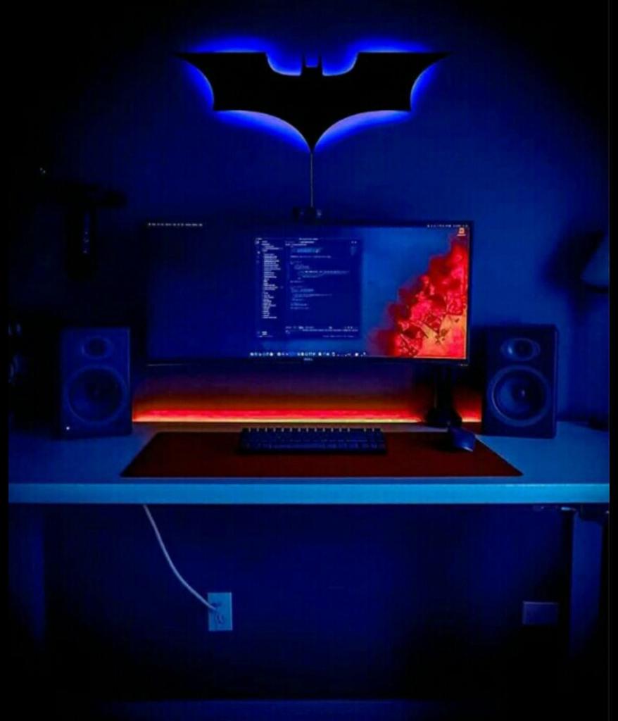 3D Batman Led Wall Lamp - Gaming Decor - ZF Tycoon room decor - Color Black