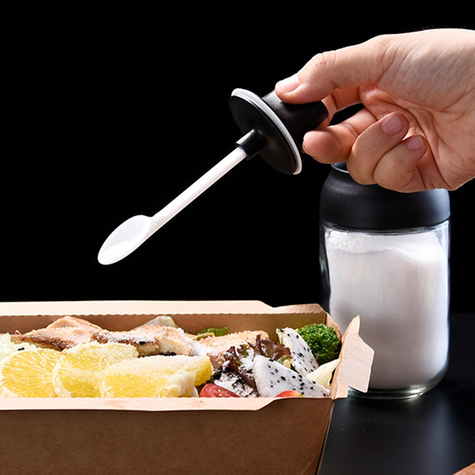 Spice Container Rust-Resistant Glass Flavor Seasoning Jar 1-Pc