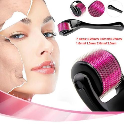Derma Roller 0.5mm 540 Micro Needles for Hair Growth & Facial Skin Therapy | Anti-Aging, Acne Scars Removal, Wrinkle Repair Skin Care Tool for Men & Women