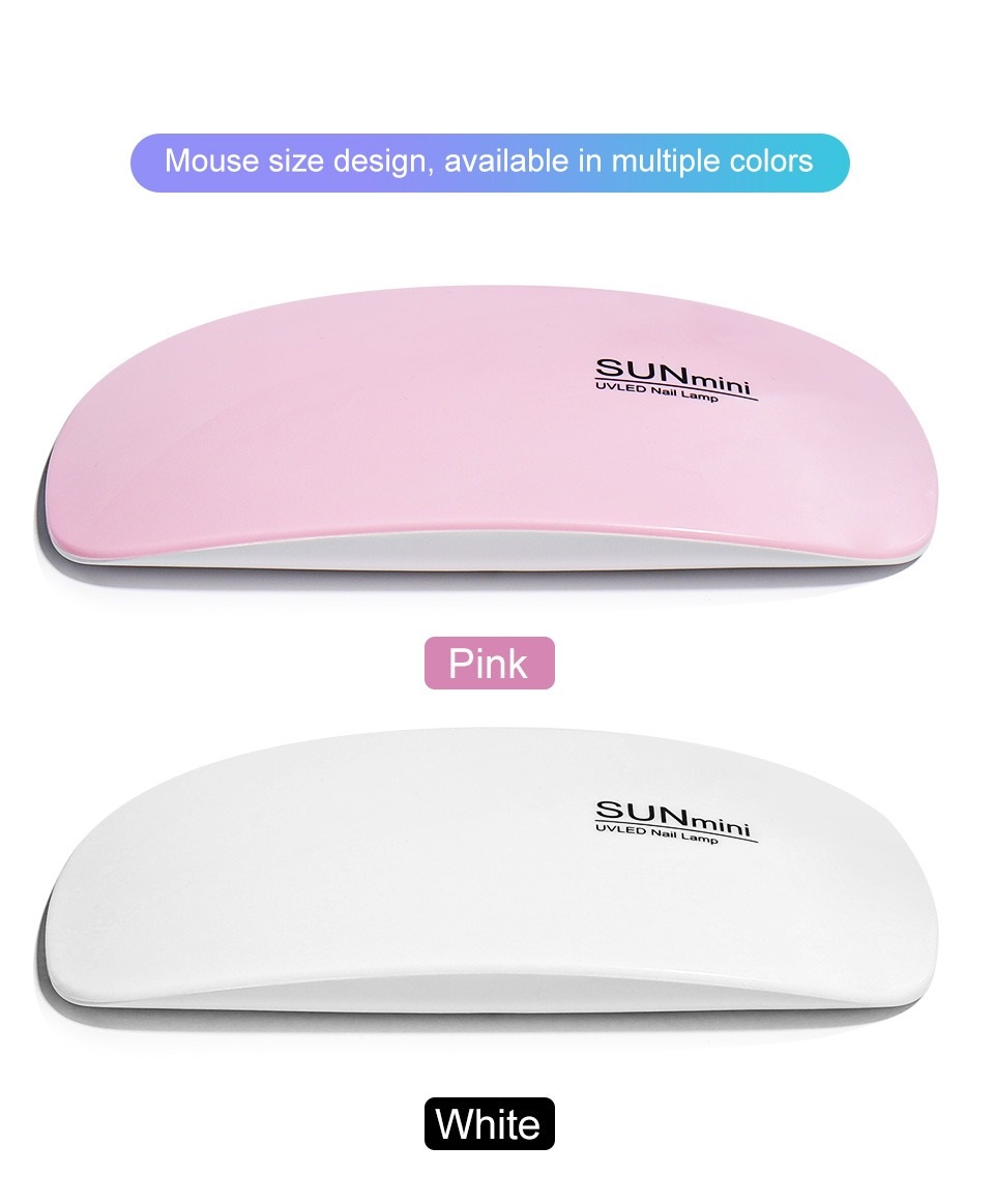 6W Mini Nail Dryer Machine Portable 6 LED UV Manicure Lamp Home Use Nail Lamp For Drying Polish Varnish With USB Cable