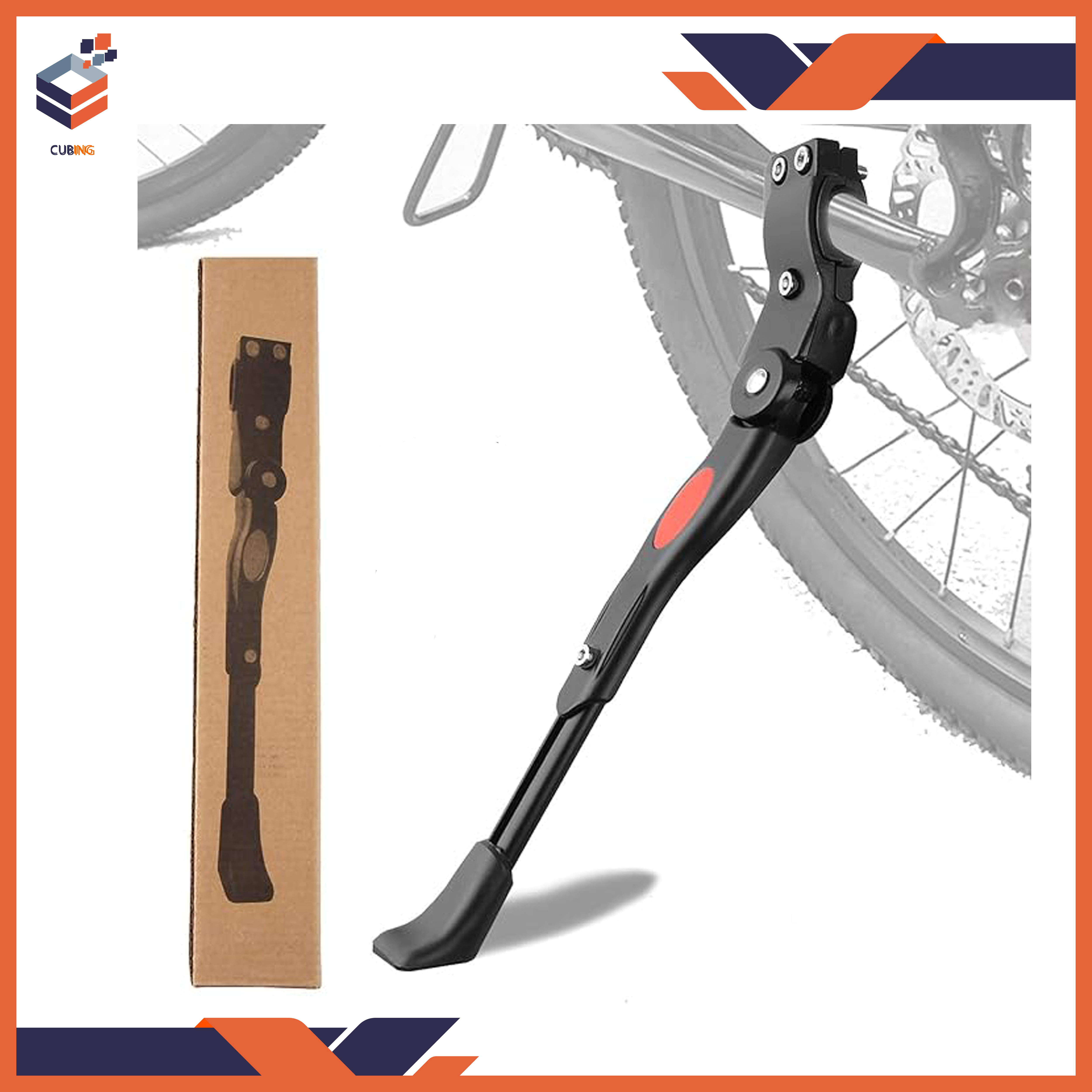 Bike Kickstand, Adjustable Bicycle Side Stand, Univercal Aluminum Alloy Parking Rack, Cycling Accessories for Mountain Bike, Road Bike,