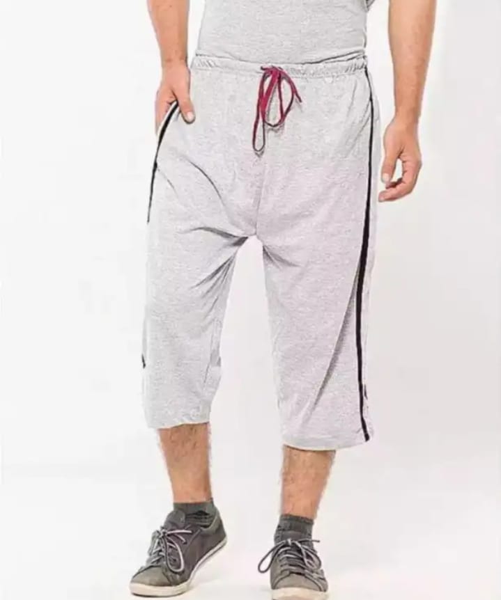 TF Clothing | Summer Cotton Jersey | Quarter Shorts For Men | Double Sided Two Strips |
