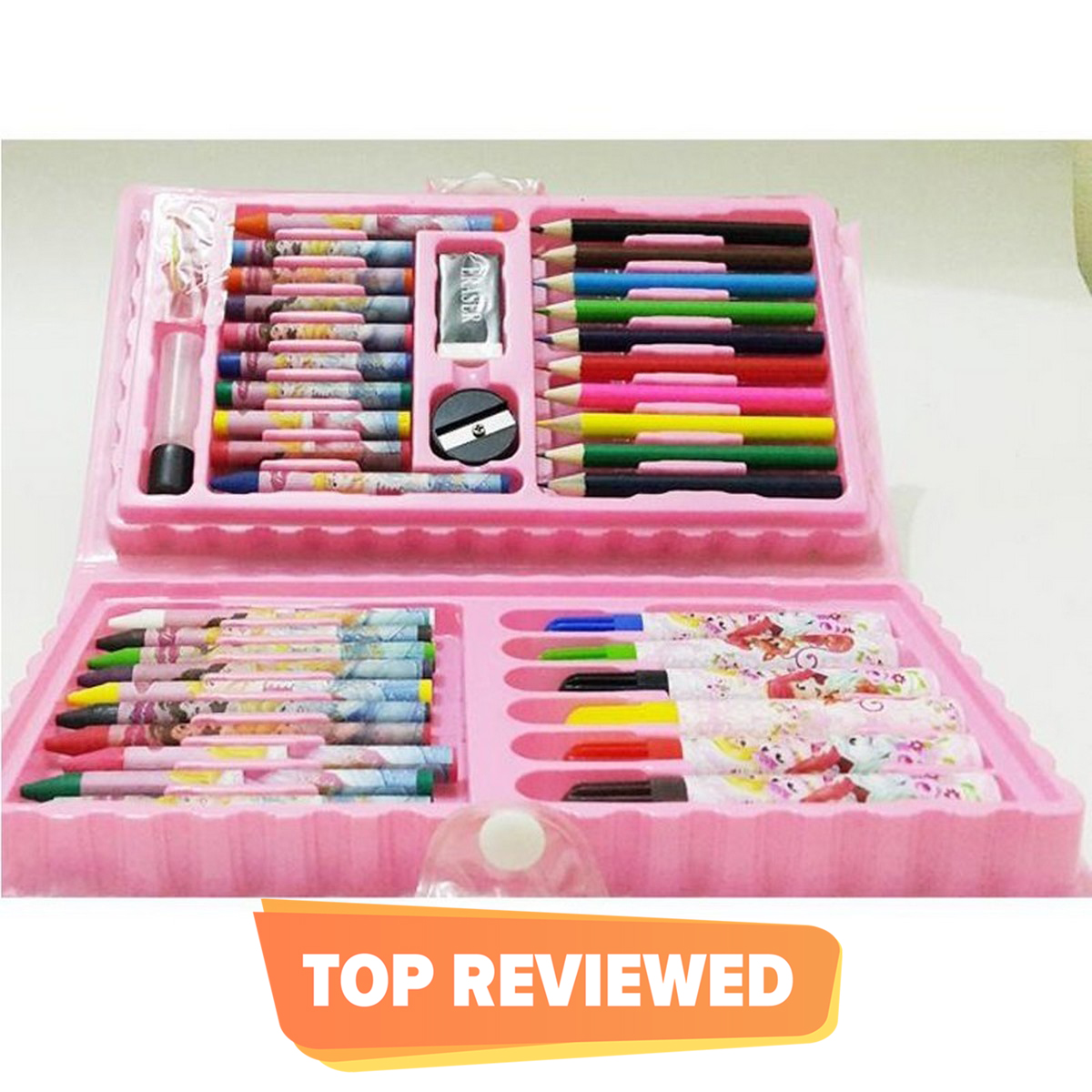 Princess 42 PCS Multi Colouring Kit/Set With Button Box Daraz.pk