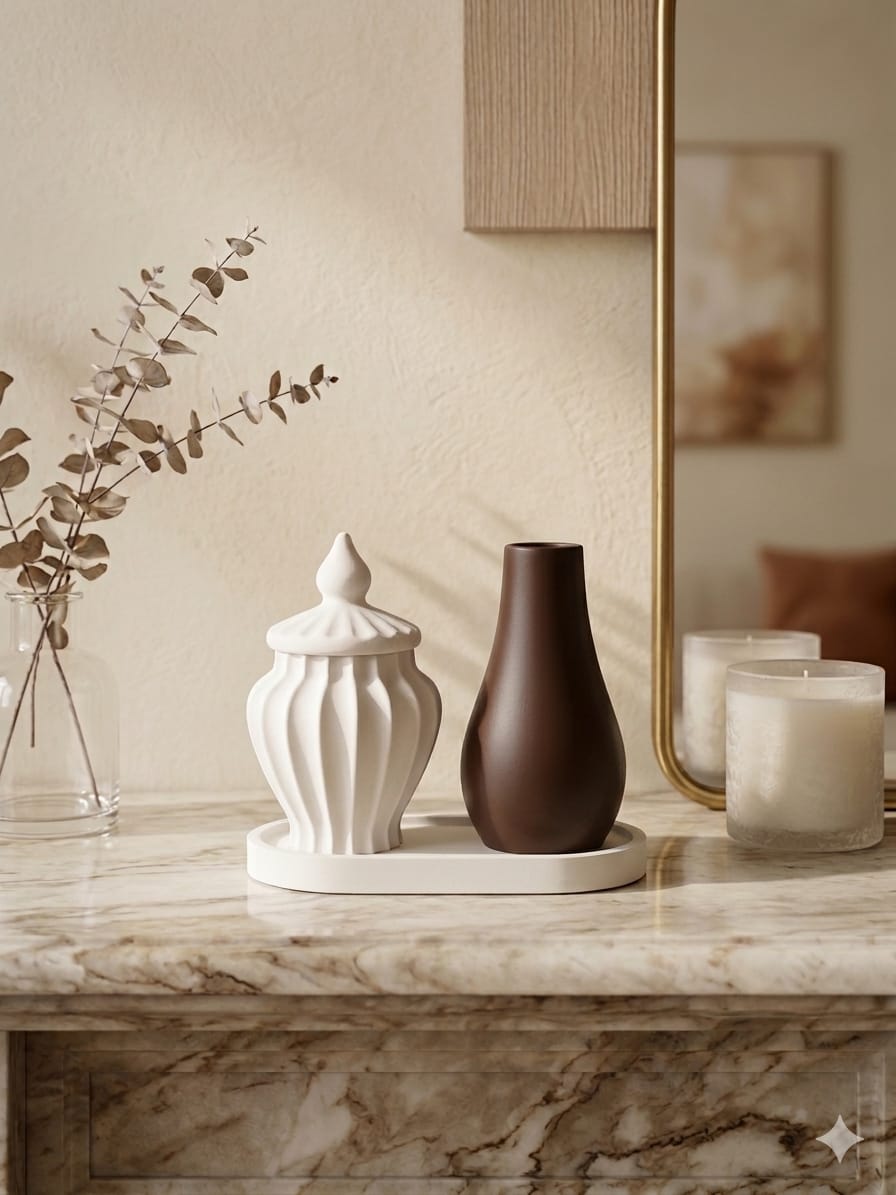 Creative Design Vase Ornaments Artistic Style, Decorations Suitable for Fireplace, Bedroom, Kitchen, and Living Room Decoration, office and theme based area