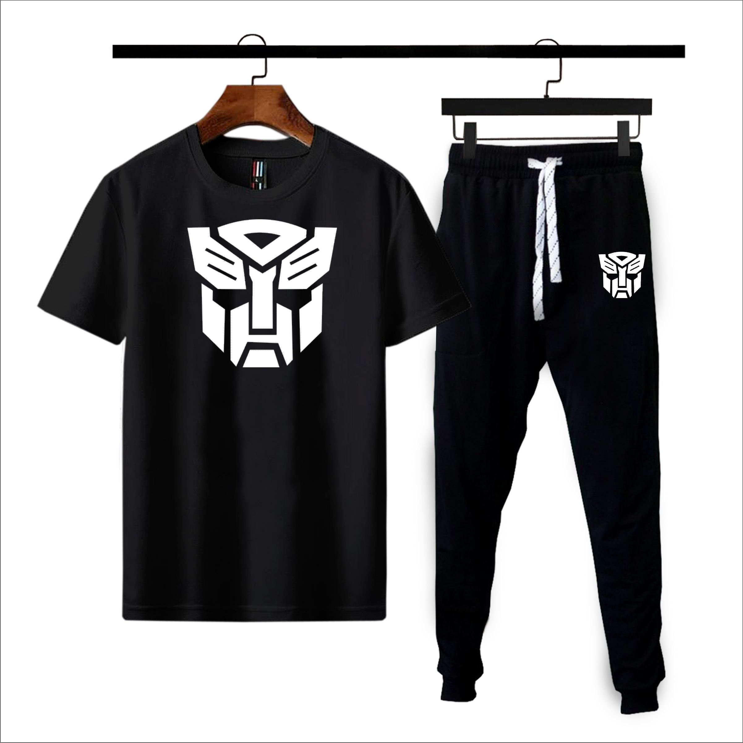 Black Trendy Transformer Printed Tracksuit For Men & Boys - Soft & Comfy Fabric Summer Printed Tracksuit best recommended article of summer collection