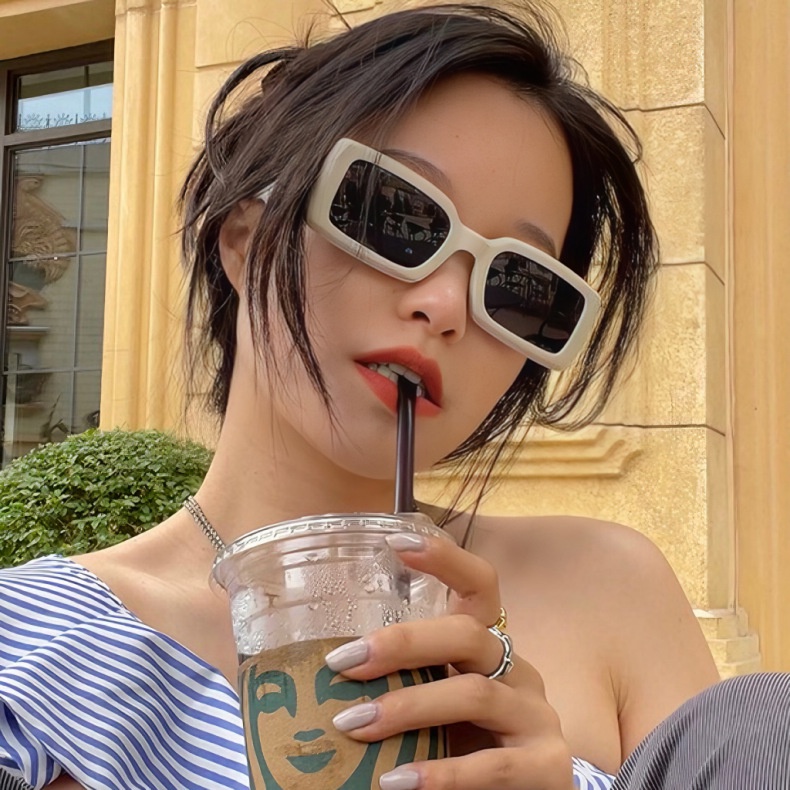 Square Fashion Sunshade Sunglasses Men Retro Fashion Trend Ins Girl New