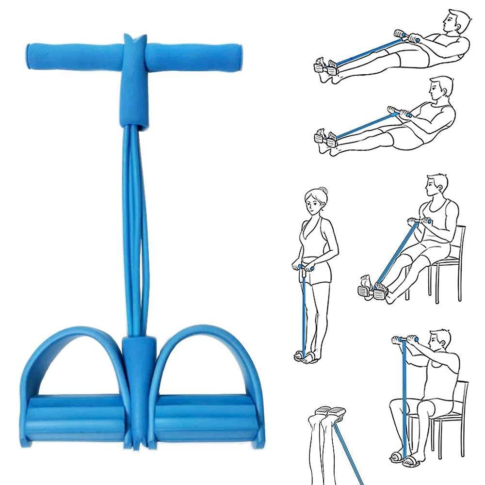 Fitness Four Latex Tubes Tummy Trimmer for Men & Women - Ab Exercise Equipement, Abdominal Workout for Home & Gym Use - Stomach, Abs, Belly Exercise