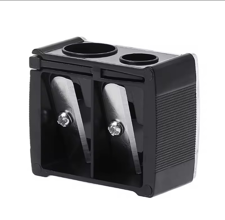 Makeup Sharpener, Double Makeup Sharpener, 2 Holes Dual Sharpener Eye Makeup Pencil Sharpener, Portable Dual Sharpener Cosmetic Sharpener, Lip Liner Eyeliner Pen Tool