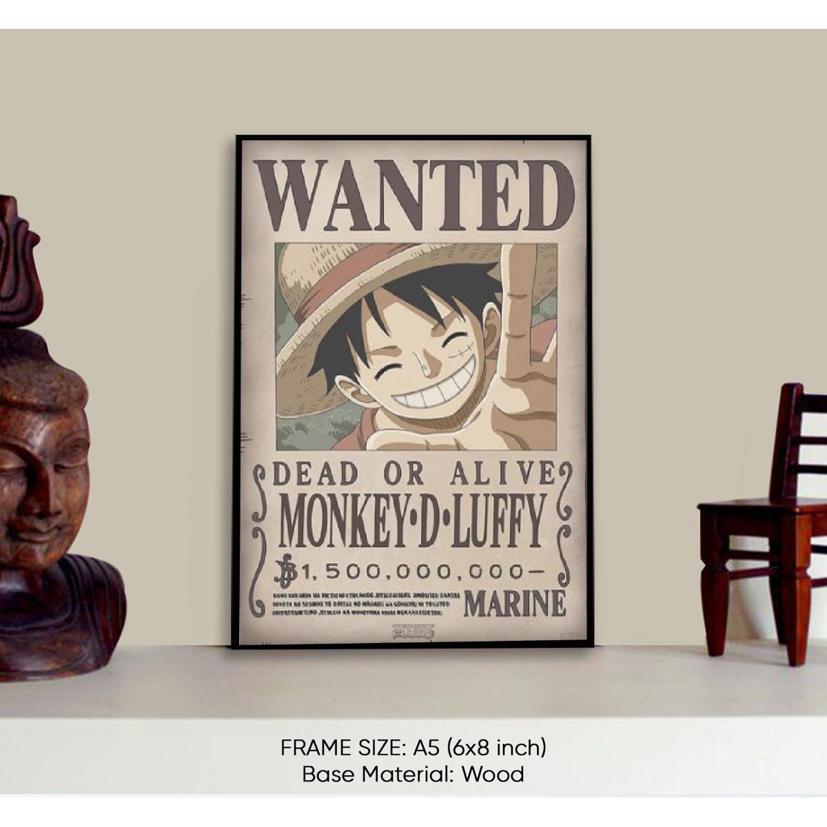 Anime Monkey D Luffy Photo Frame for Otaku Fans Digital Printed