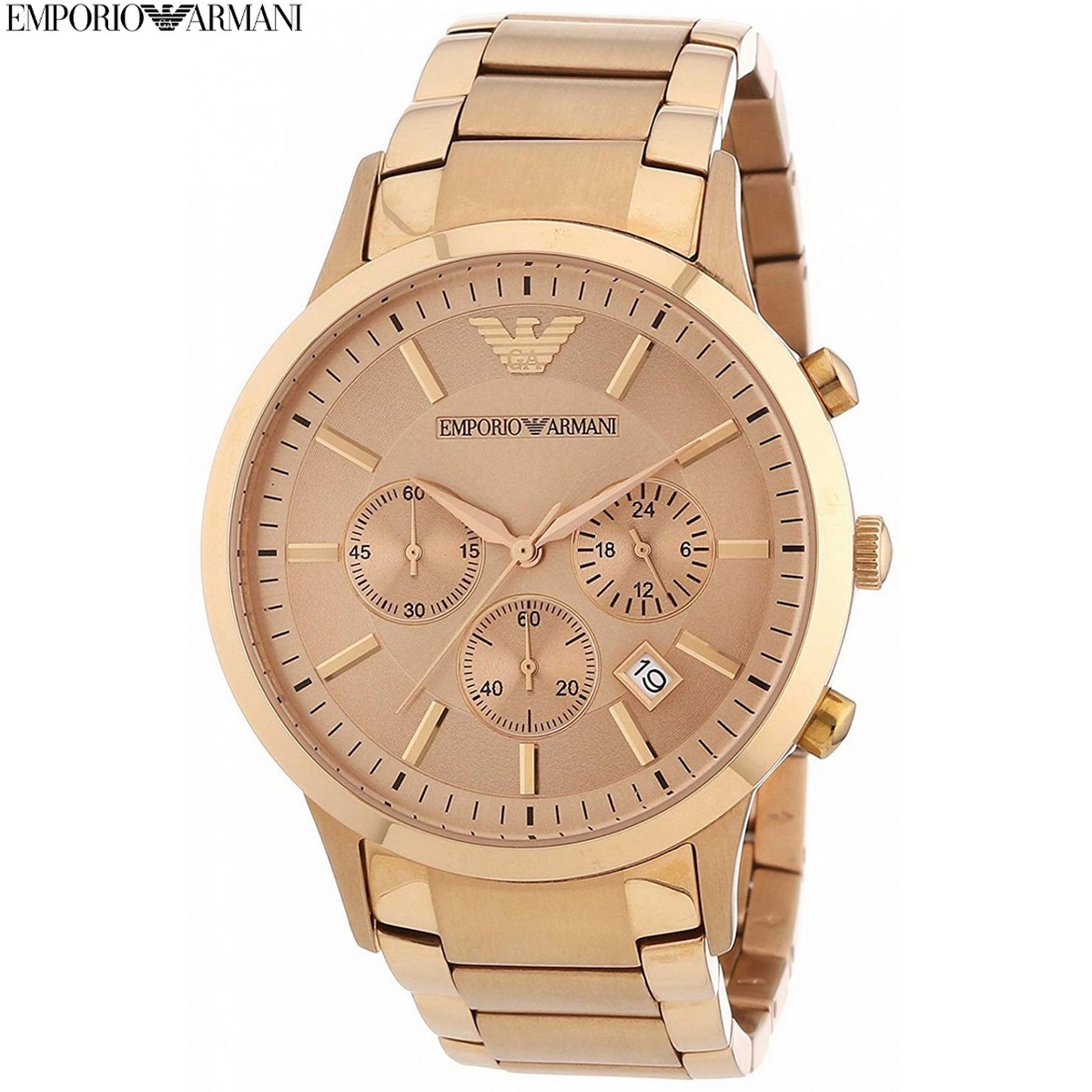 armani rose gold mens watch