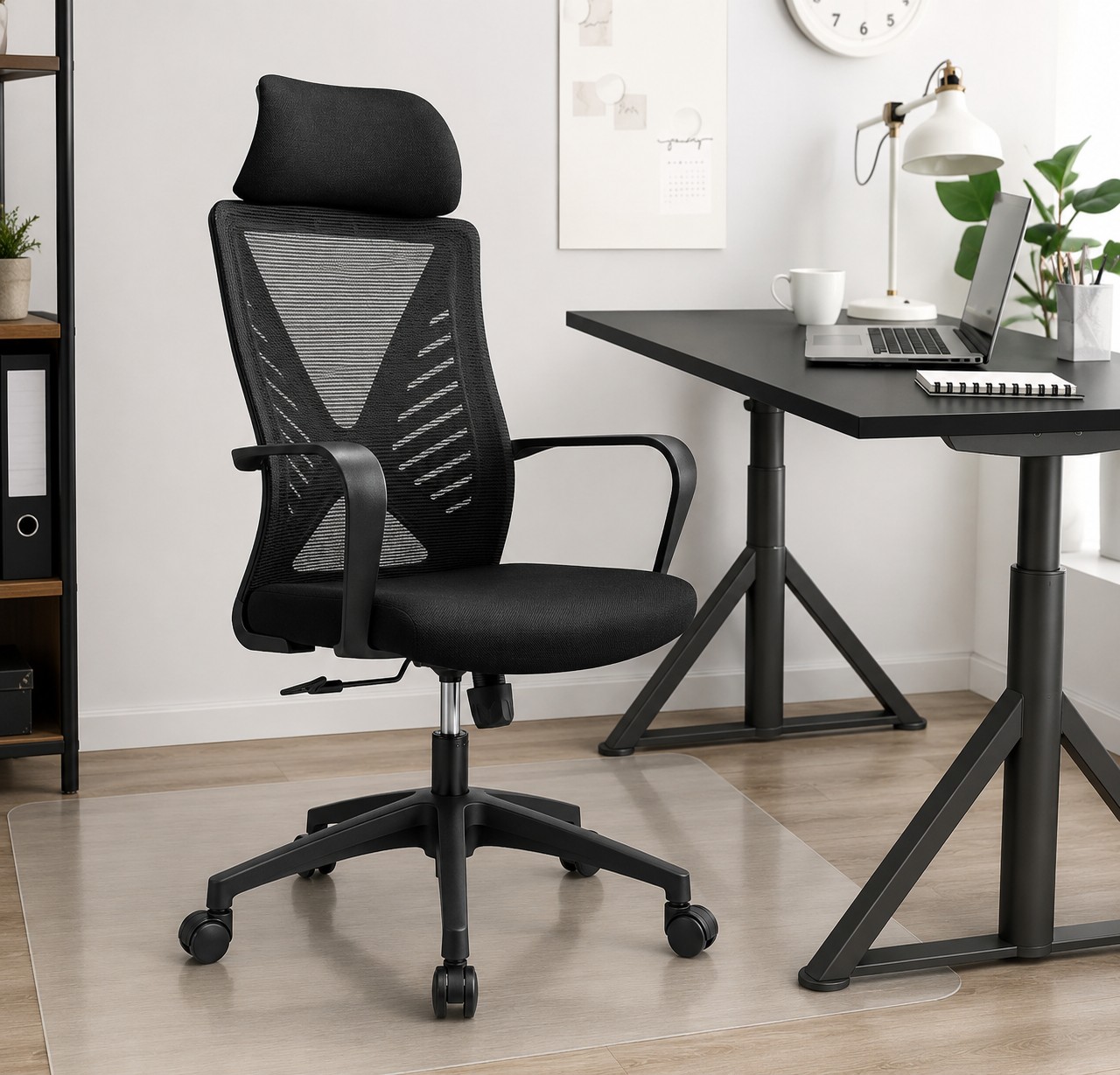 Gaming Imported Chair Ergonomic Design  Adjustable Mesh Back Computer Chair  High Back Reclining Chair with Headrest & Lock