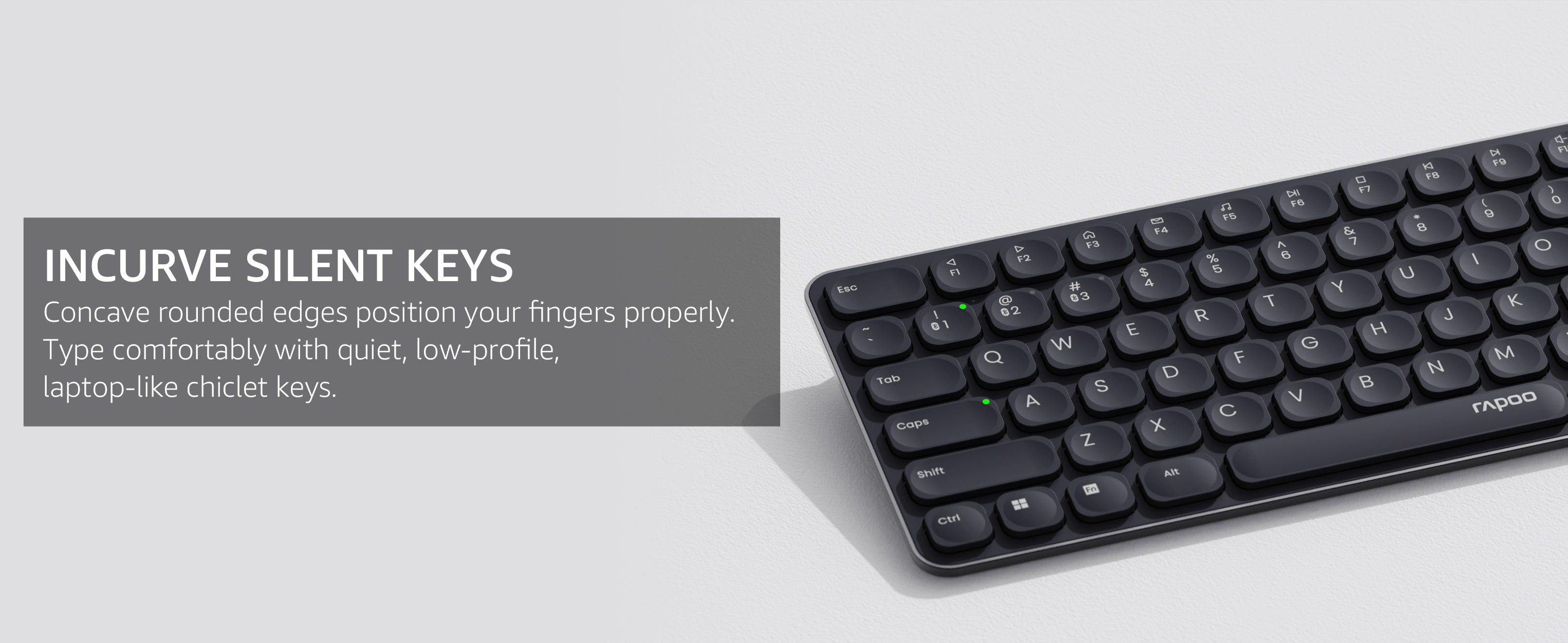 RAPOO 9360M Wireless Combo Black Keyboard and Mouse 99-Key Ultra-Thin Bluetooth Keyboard with Number Pad & M300G Silent Mouse, Support 4 Devices 13 2bf2bc4b3696bf2270ad7f7ed8813d07