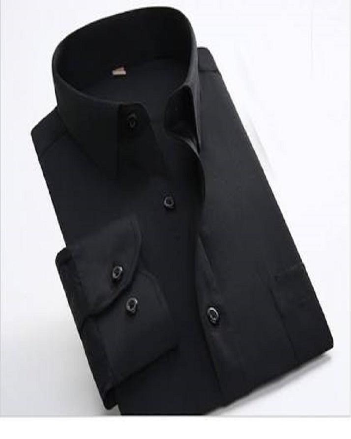 Black plain dress Shirt for men: Buy 