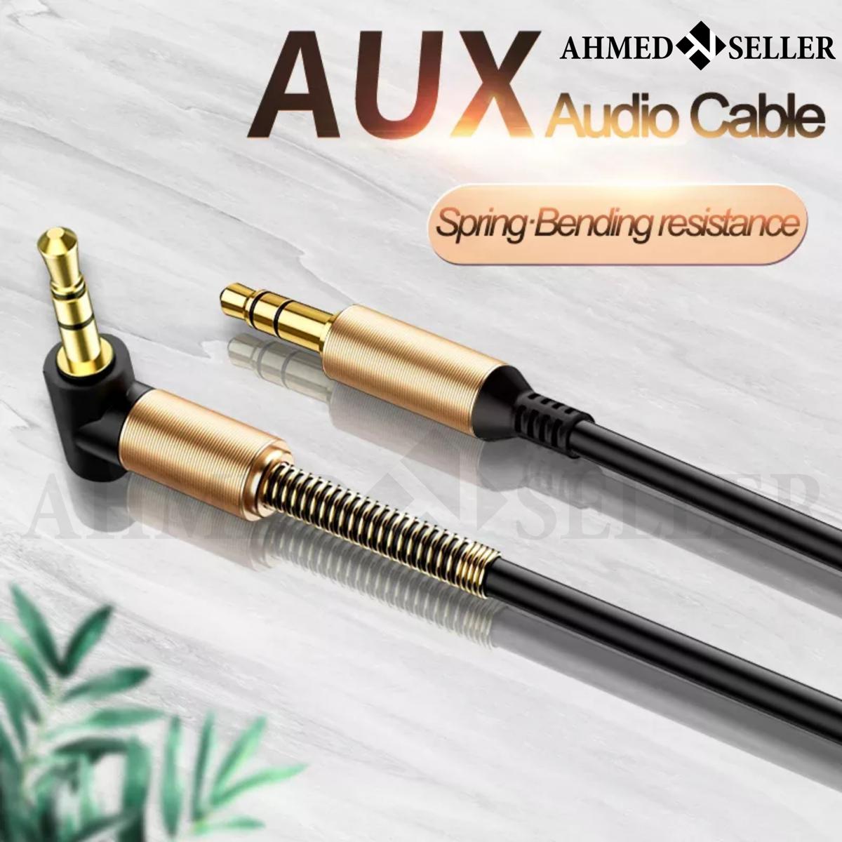 3.5mm Jack Audio Cable 3.5mm Car Spring AUX Cable Gold Plated jack male to male speaker cables Cord for  Headphones
