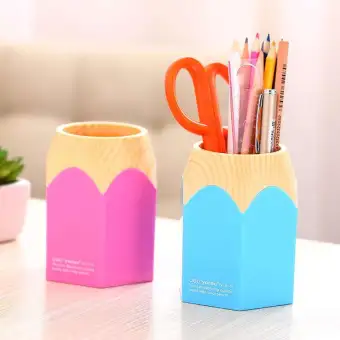 Plastic Pen Holder Desk Set Desk Organizer Office Accessories Cute