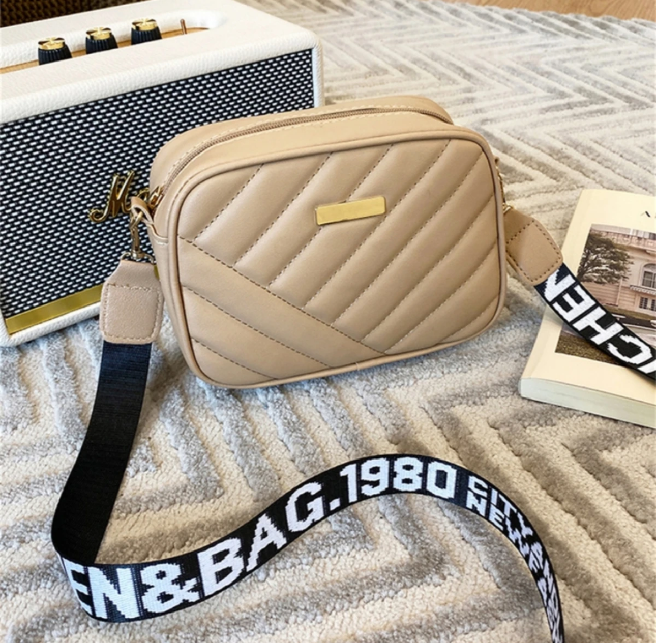 Mini Crossbody Shoulder Bag for Women – Stylish Quilted Design with Fixed Strap | Compact & Trendy Handbag for Daily Use - Bags for Girls
