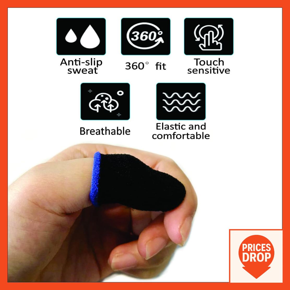 2.8🎮✨Mobile Gaming Thumb Sleeves | Ultra Smooth Touch Control Finger Gloves for Fast Response & High Accuracy Gameplay | Sweat Proof Gaming Accessory | Prices Drop Store