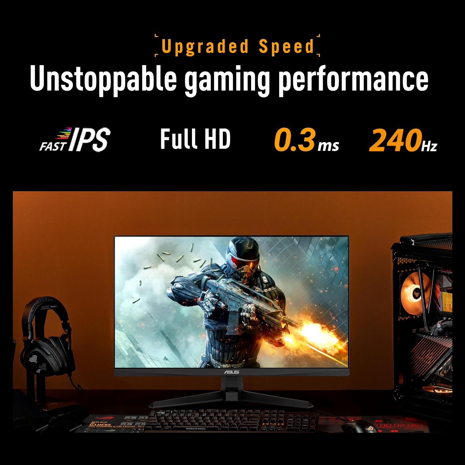 ASUS TUF Gaming Series 5 VG279QM5A 27 inch 240Hz 0.3ms Gaming Monitor Full HD Fast-IPS panel G-SYNC® compatible, AMD FreeSync™ Premium, Gaming AI 16 2c1ad34b43006f8c05f4a0e06ef5b230