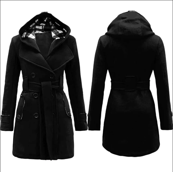 Latest Trench Hooded Check Style Winter Hooded Coats.