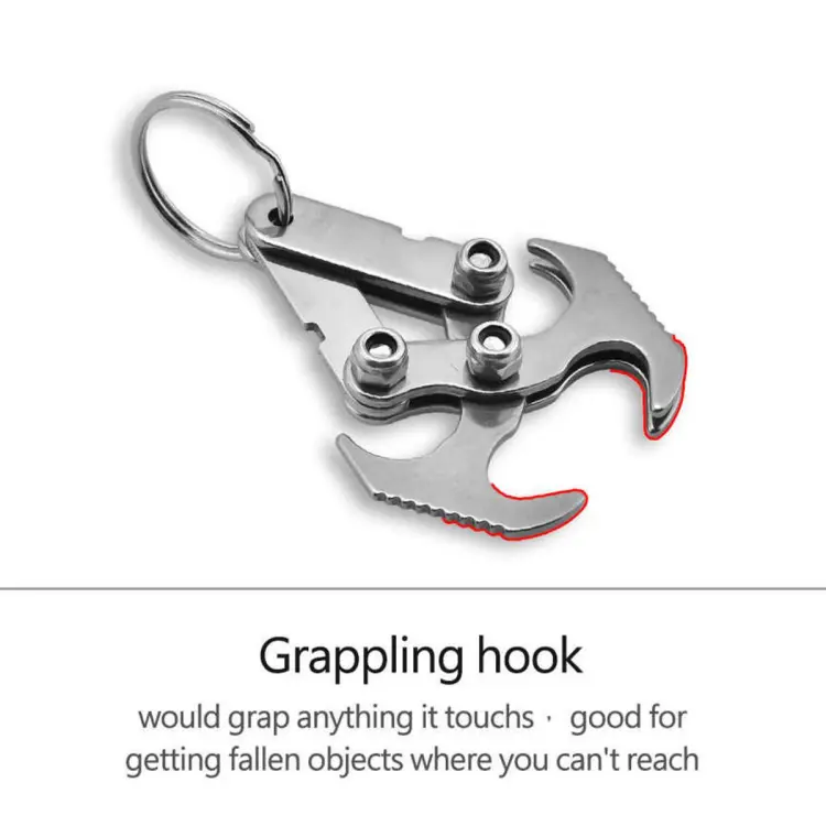 Outdoor Stainless Steel Folding Grappling Hooks Climbing EDC