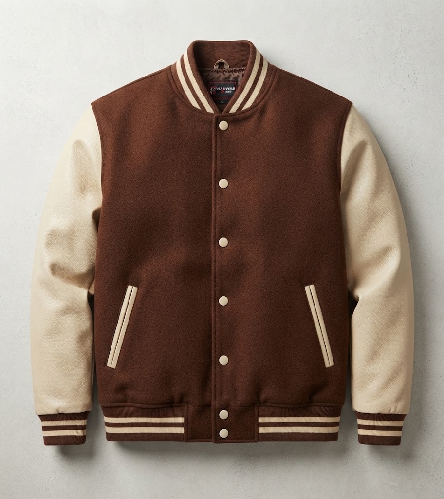 New High-Quality Women Varsity Jacket with Contrast Sleeves - Casual Sporty Fashion