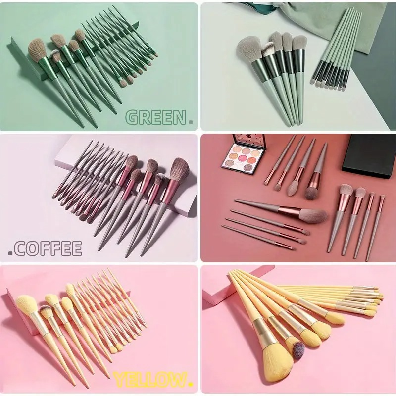 13 Pcs Makeup Brush Set Soft hair Loose Powder Eyeshadow Concealer Contour Eyeliner brush Foundation Beauty Cosmetic tools