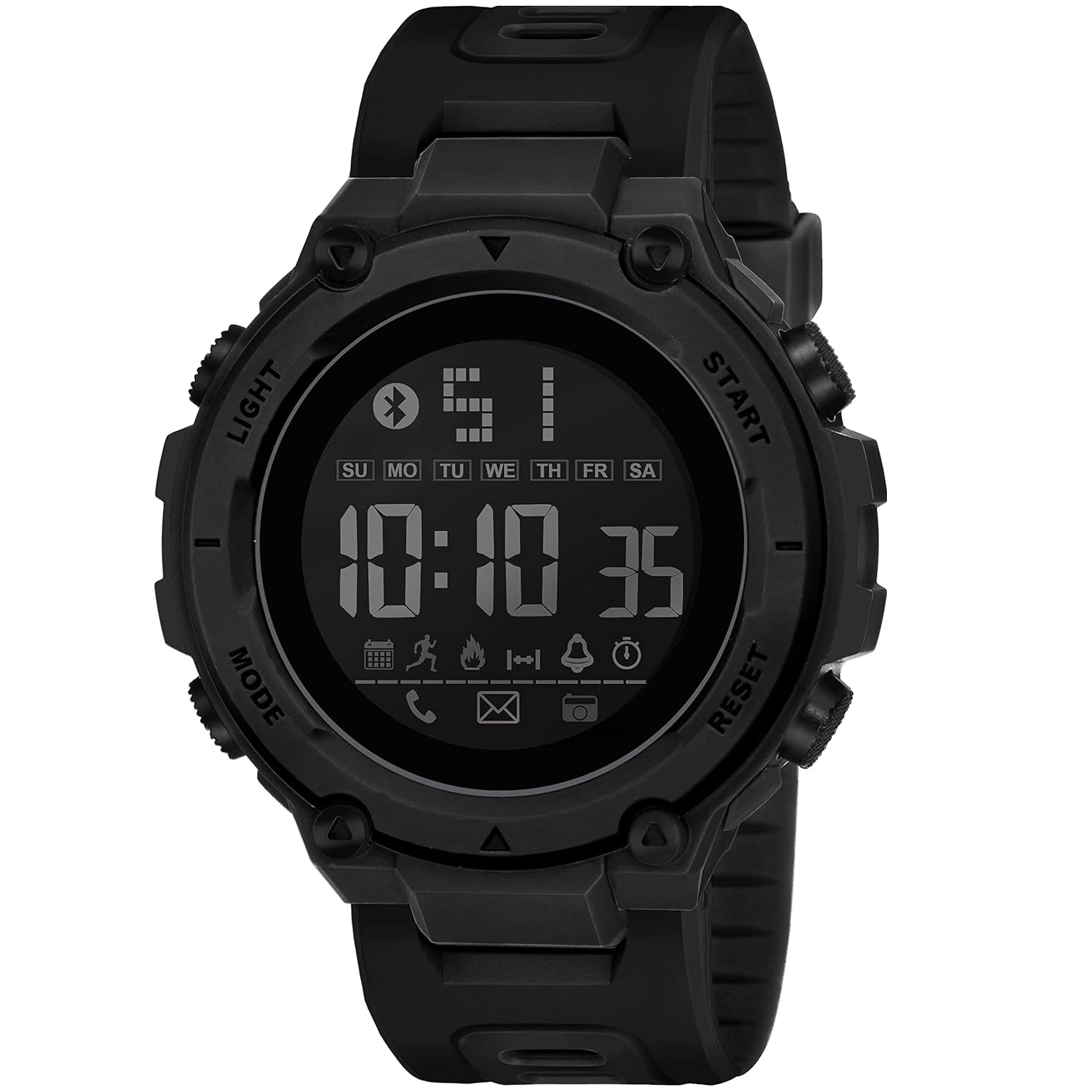 Men's Digital Sport Watches Waterproof Military Style LED Backlight Rubber Strap Big Numbers Display Digital Watch For Men