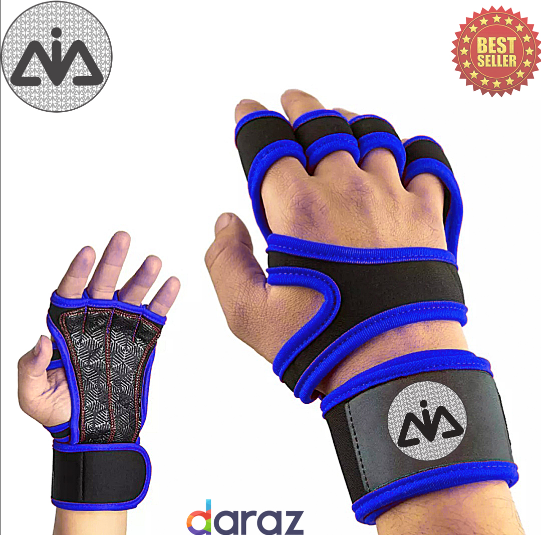 Weightlifting gloves, Gym Gloves, Fitness,  Premium Quality With Extended Wrist Support, For Men And Women, Gym Workout, Gym Accessories, Gym equipment, AAI Store
