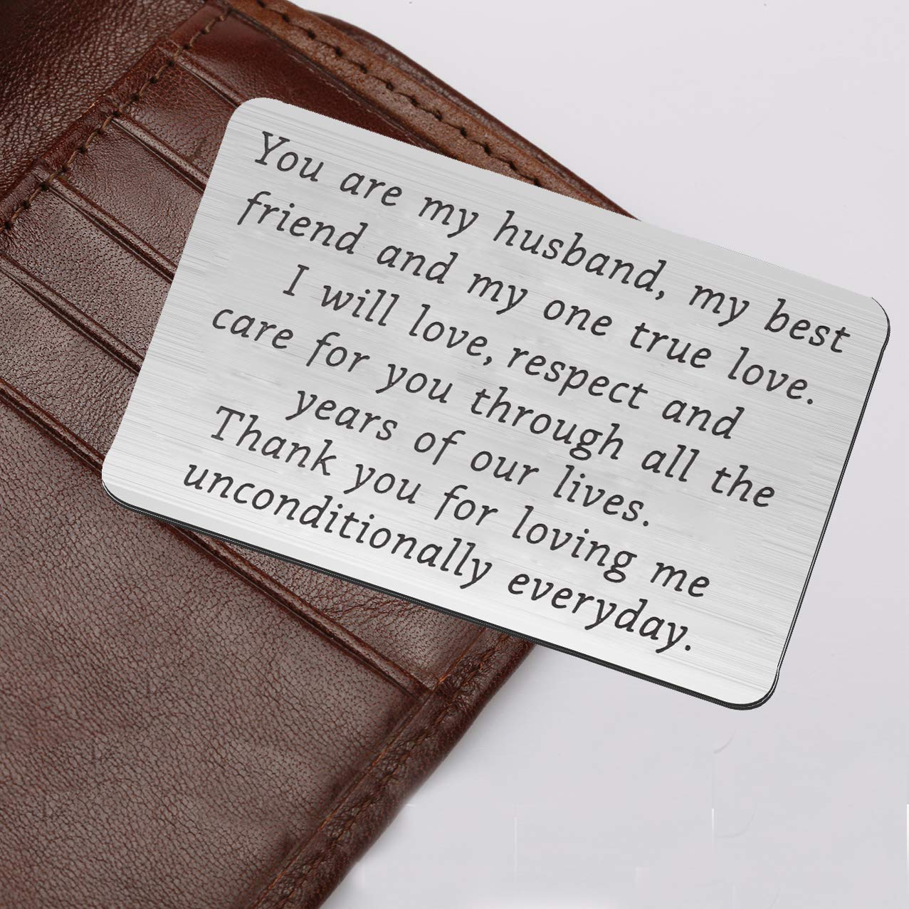 Metal Wallet Card Gift for your Husband Wife Love