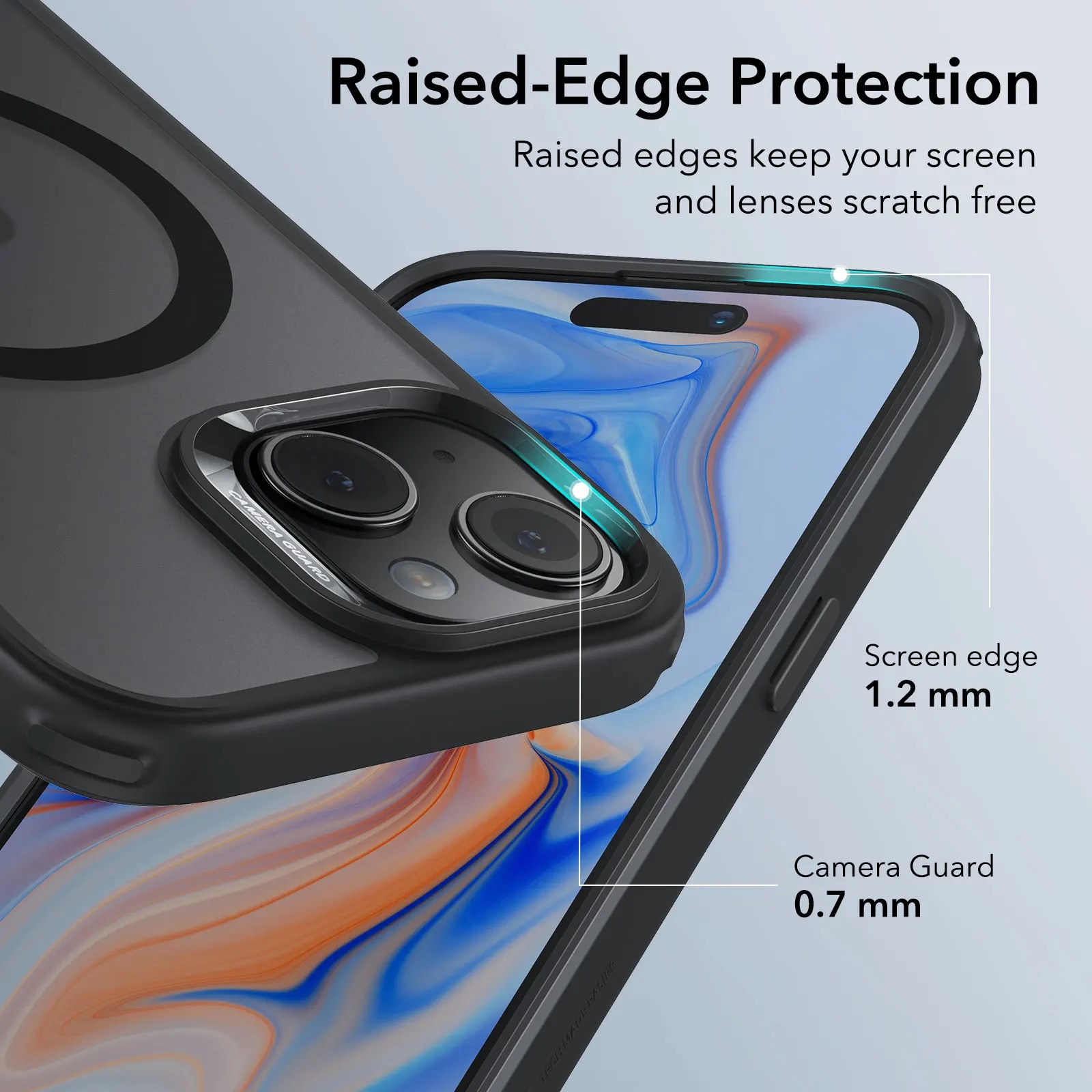 ESR iPhone 15 Pro Max Classic Hybrid Case (HaloLock) with military-grade protection and full MagSafe compatibililty 35 2c6a60ad65a87cb6ff5f9179fb325964
