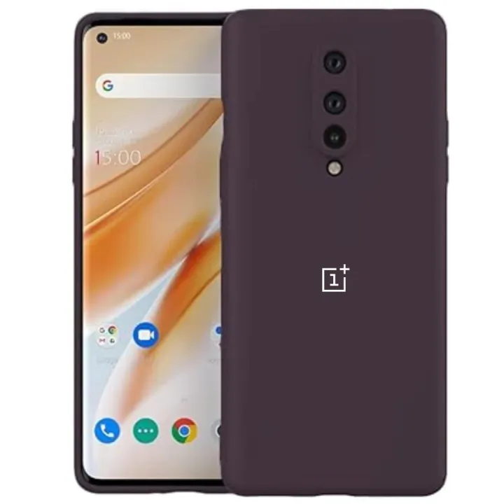 For OnePlus 8 4G - Premium Liquid Silicone Silky Soft Gel Rubber Shockproof Back Cover Case For OnePlus 8 4G