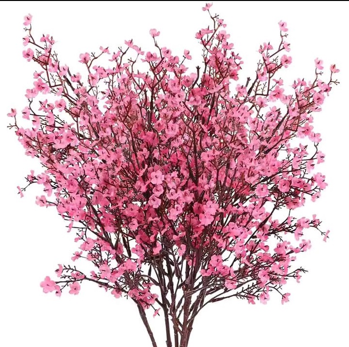 artificial Flower Bunch For Flowers Arrangements And Decorations, 13 inches Height-Red