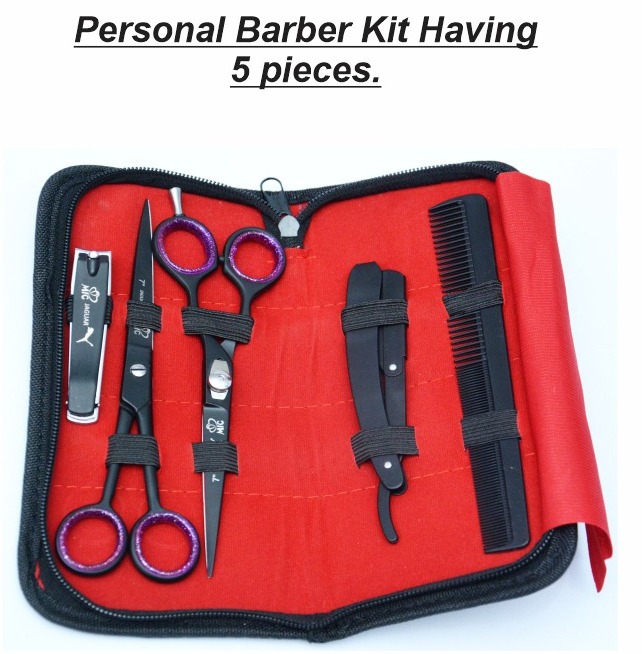 Barber Hairdressing Double Scissors Set/Salon Hair Cutting Black Scissors kit/Hair salon