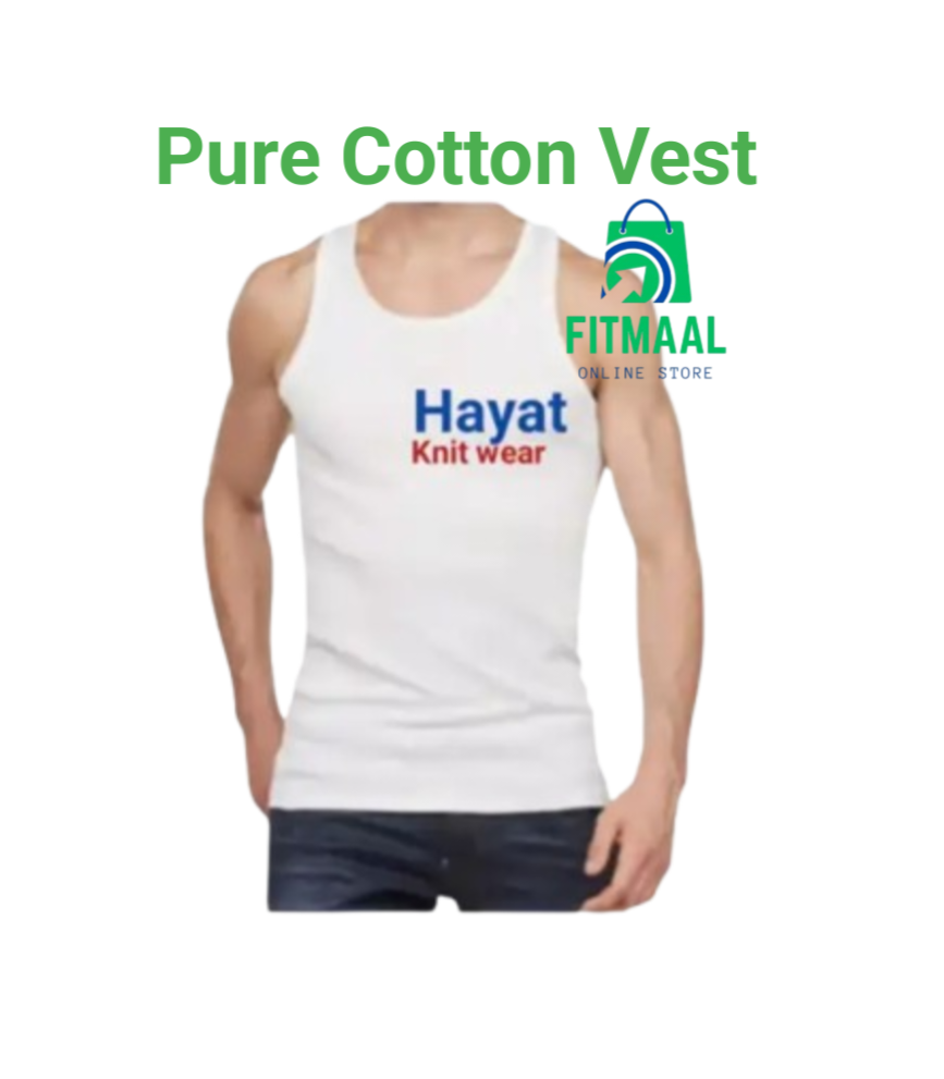 Pure Cotton Vest for Men, Pack of One Vest-Baneyan  for Men Soft Fabric, Durable Perfect in Size and easy to wear