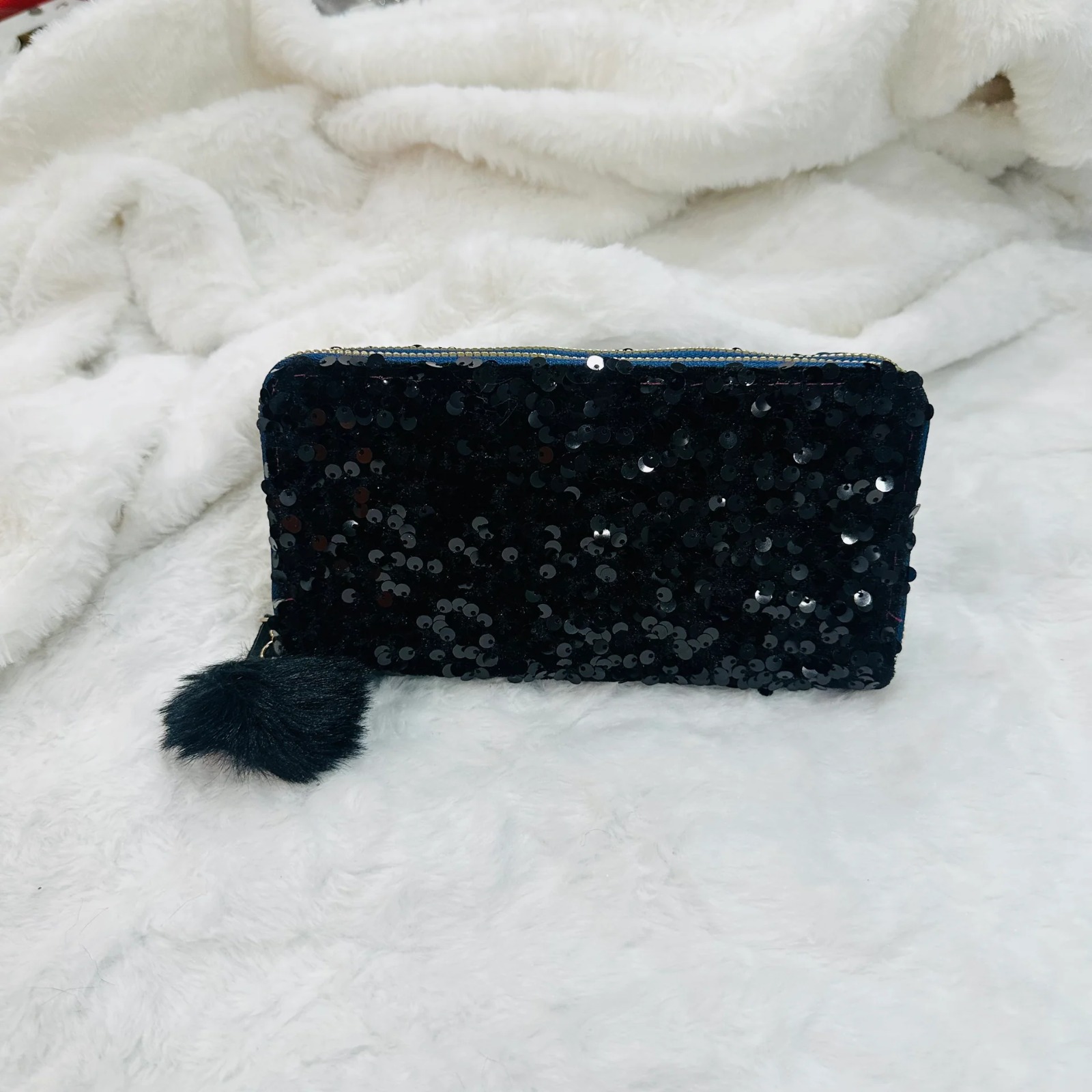 Clutch for Girls – Stylish Sequins Double Zip Clutch for Women and Girls | Elegant Bridal Party Handbag | Wedding & Festive Evening Purse
