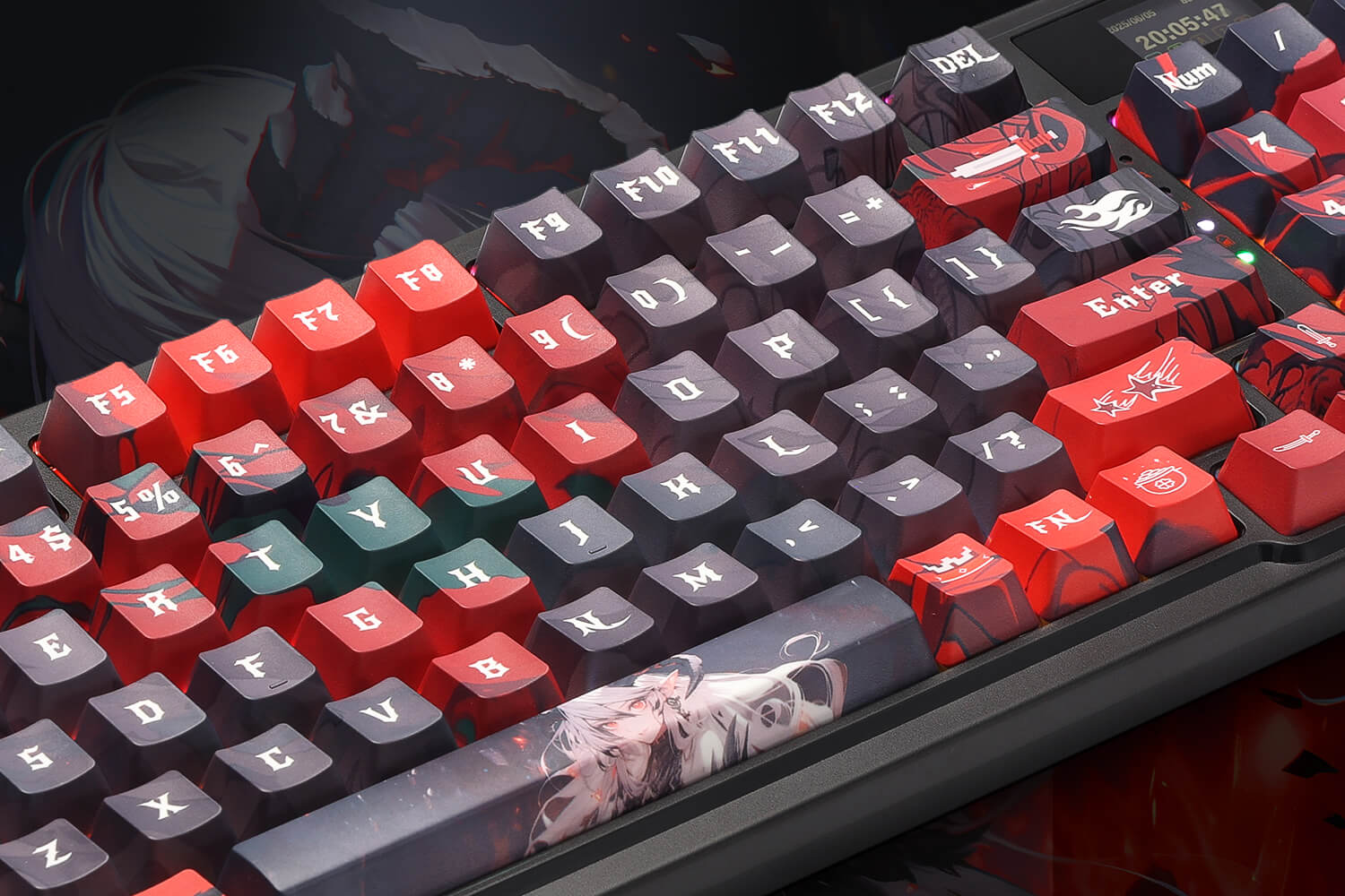 Redragon ARTEMIS K719 PRO Anime Wireless Gasket Gaming Keyboard with Hype Screen & Knob, 95 Keys Mechanical Keyboard with Custom Linear Switch 18 2c7c0beb9f7f8aaf5c2079a3773d7306