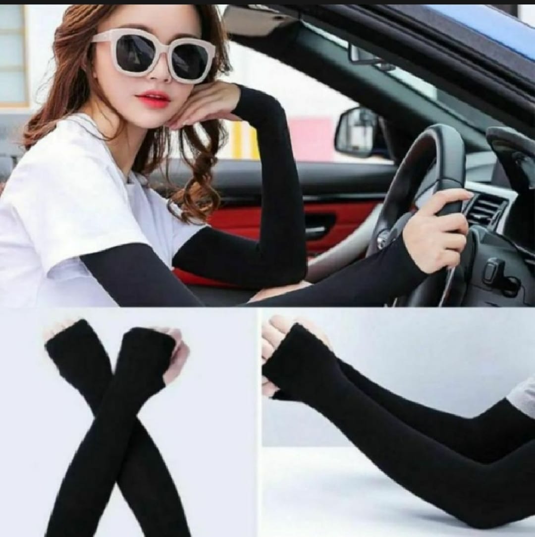 1 Pairs Arm Guard Sleeve with Thumb Hole Protective Sleeve Holders Sun UV Protection Long Arm Cover For Running Fishing Cycling