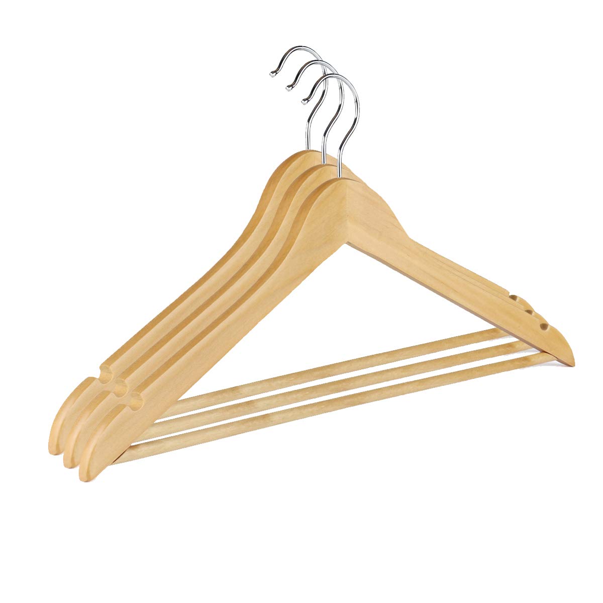 Wooden cloth Hangers Pack of 12, 6, 3, ( Get discount in pack 24 and 36