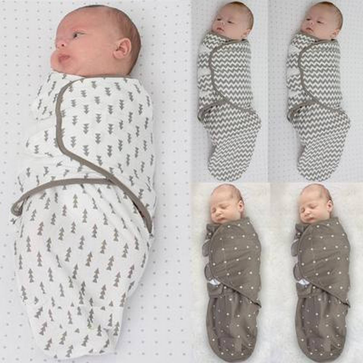 Winter Infant Newborn Baby Hoodie Blanket/Swaddle Adjustable Infant Wrap - Multicolor