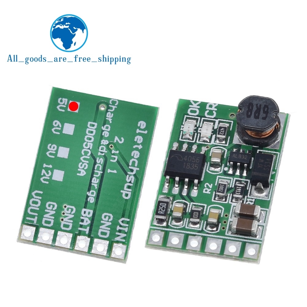 3.7V 4.2V Charger & 5V 6V 9V 12V Discharger Board DC DC Converter Boost