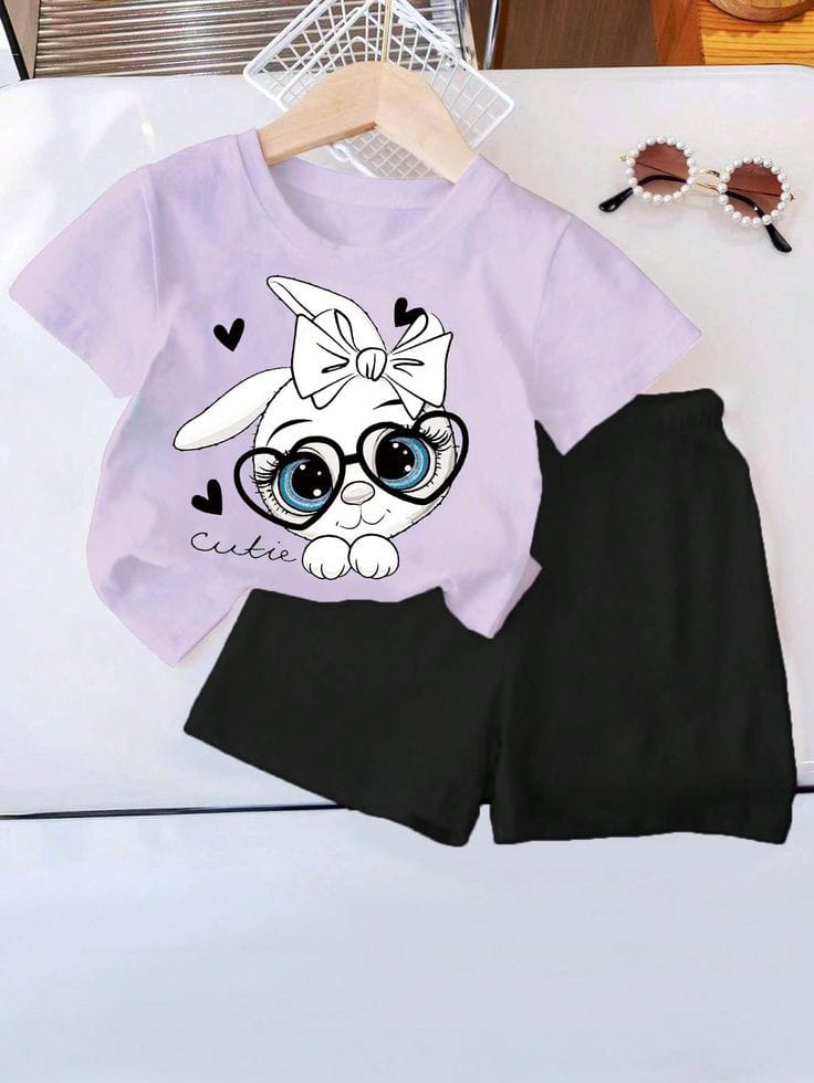 T-Shirts And Short Pants For Baby Girls  & Boys Round Neck Short Sleeves Tee Top's Clothes Sets Dresses Outfit
