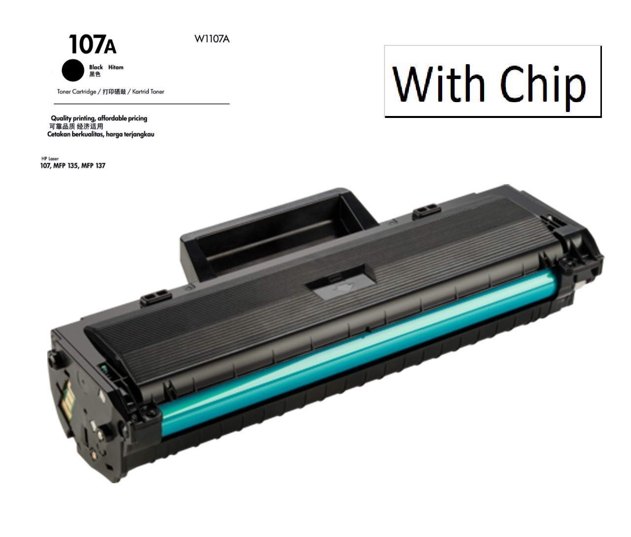Compatible Toner Cartridge replacement for HP 107A Black W1107A, for HP  Laserjet Pro 107, MFP 135, MFP 137: Buy Online at Best Prices in Pakistan |  Daraz.pk
