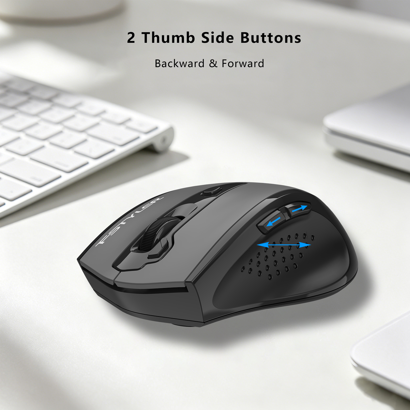A4Tech Fstyler FG55S Plus 2.4G Wireless Mouse - 3200 DPI 5 Level Adjustable - Right-Handed Fit - Silent Clicks - For PC, Laptop, Tablet