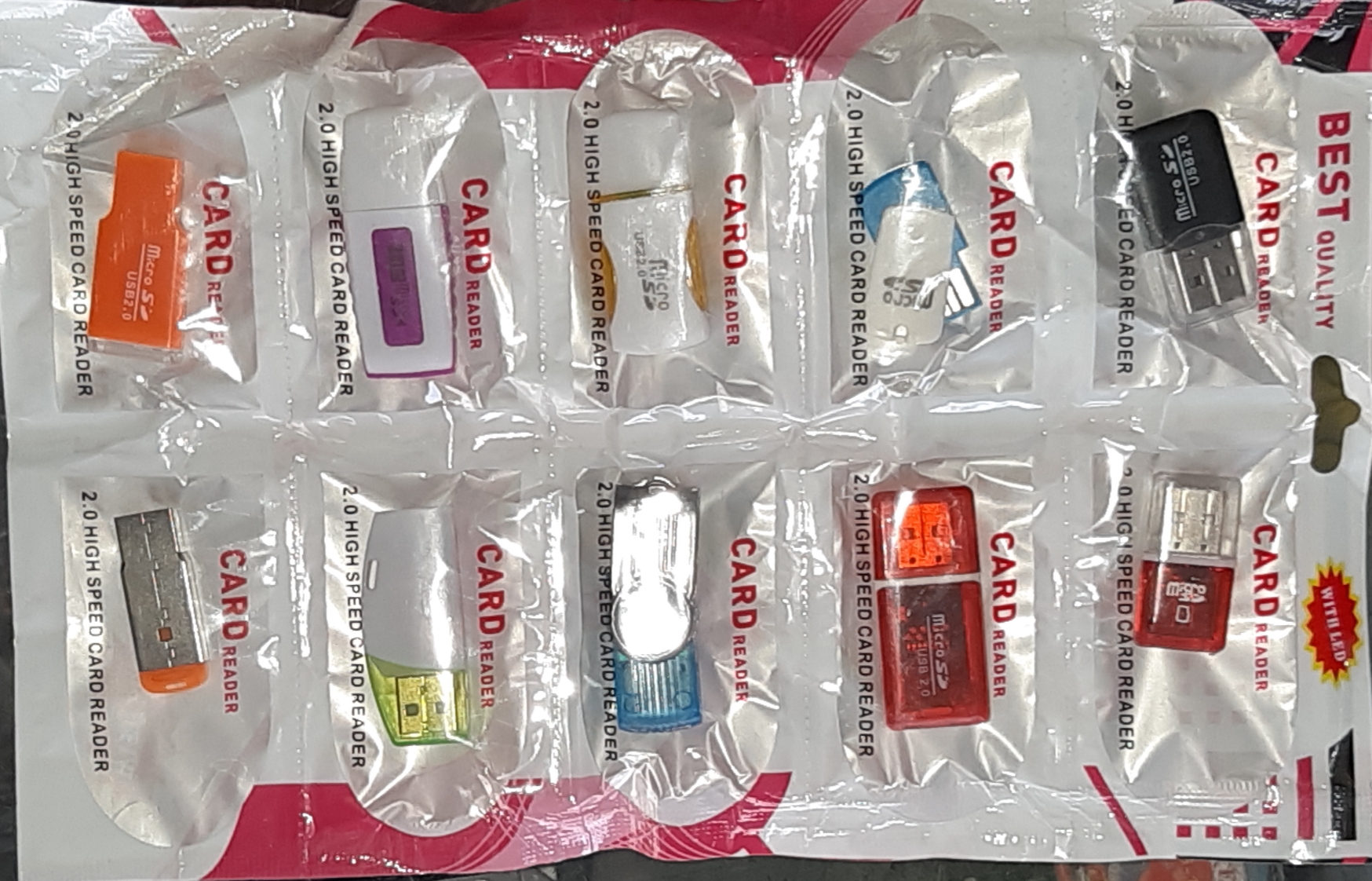 Pack of 5 Card Reader High Speed USB Memory