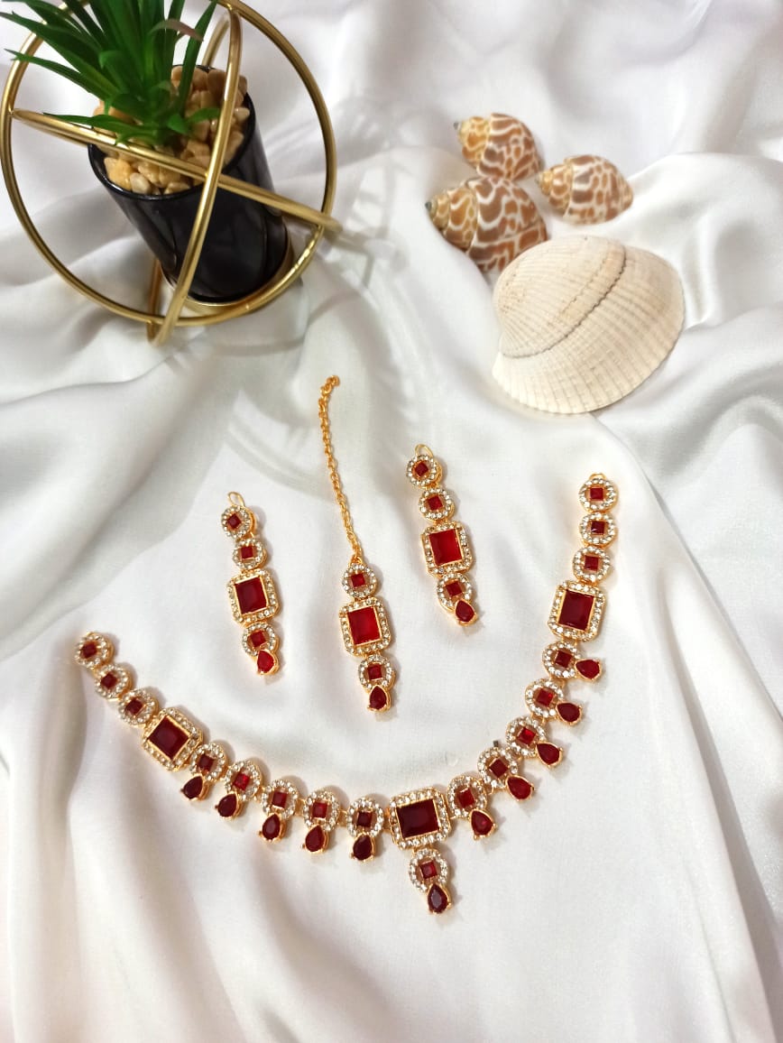 Gorgeous Exquisite Premium Zircon Bridal Jewelry Set | Daraz.pk