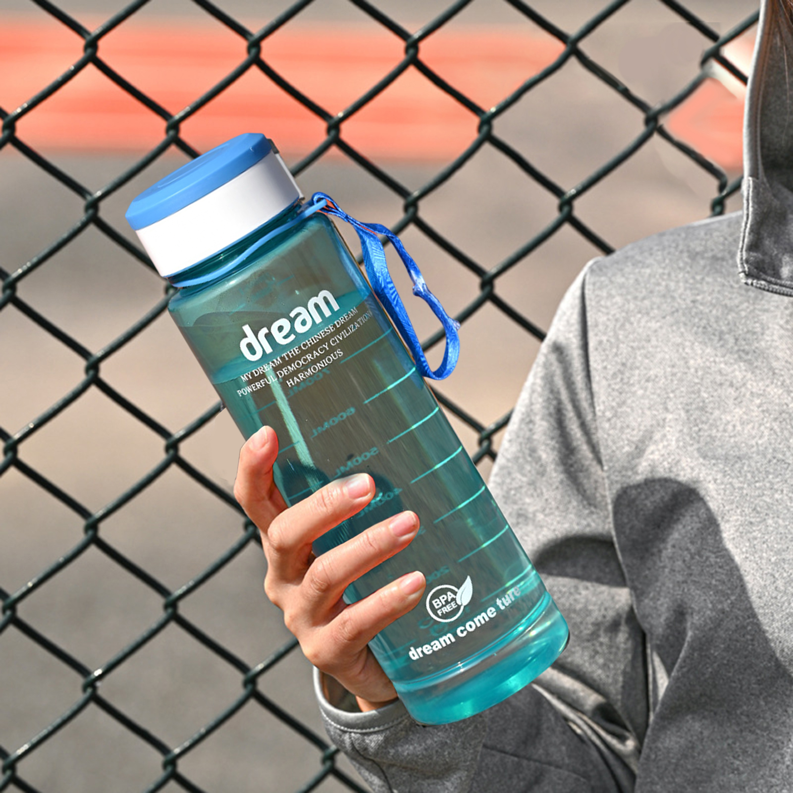 1000ML Sports Water Bottle Large capacity space cup student handy cup