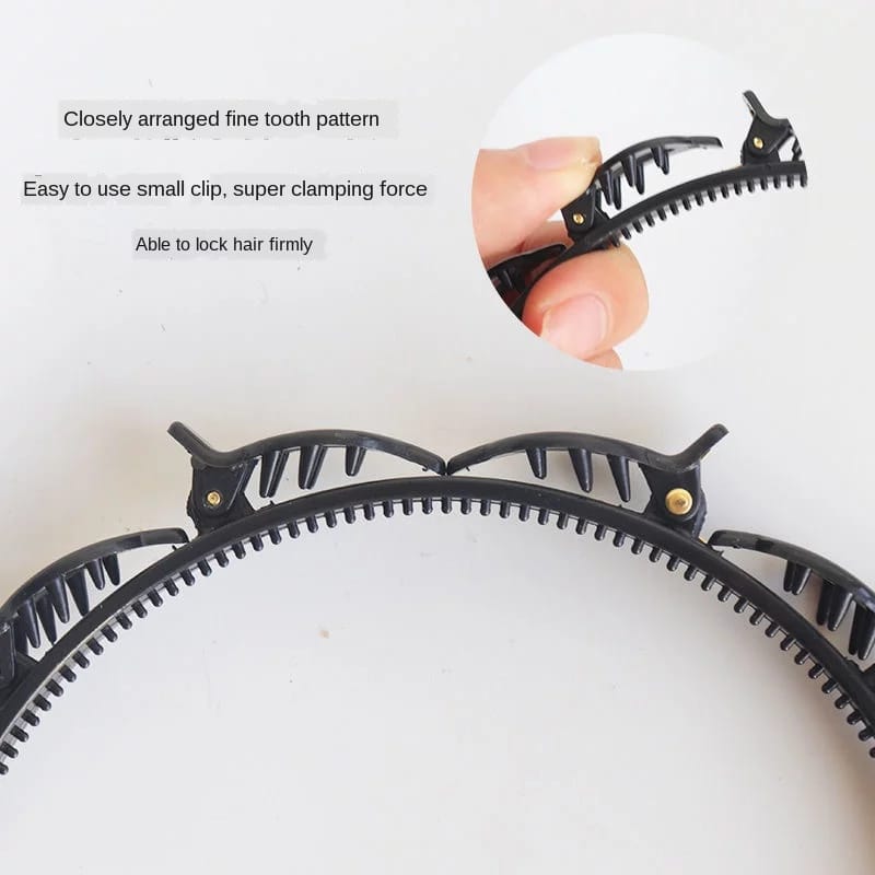 Double Bangs Hairstyle Hairpin Headband for Women Lady Hollow Braid Woven Bangs Clip HairBand Wedding Bride Hair accessories